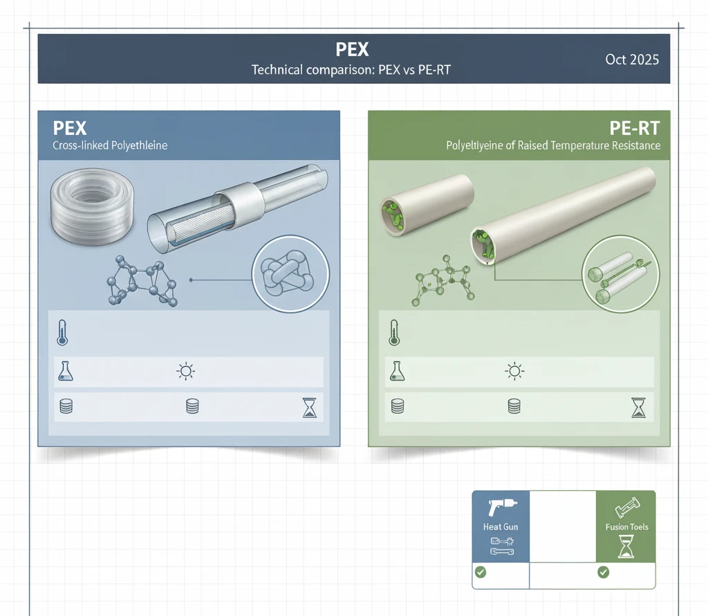 مقایسه فنی عمیق PEX در برابر PE-RT